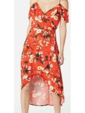 JustFab Women's Floral Wrap Dress Size 2X